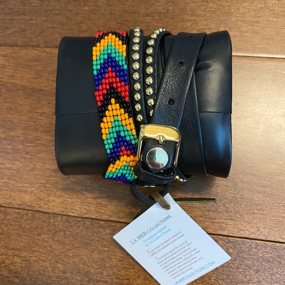 Le Mer - Watch with Beaded Leather Strap - Picture 3 of 4